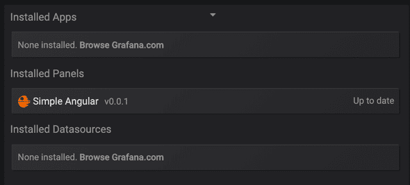 grafana installed panels 1